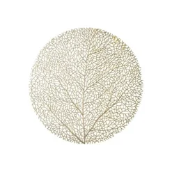 DÆKKESERVIET I PVC 38 CM - GULDFARVET