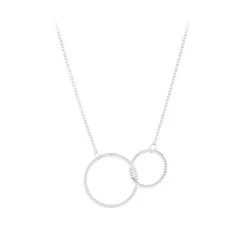 DOUBLE TWISTED NECKLACE ADJ 40-48 | SØLV