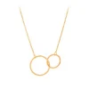 DOUBLE TWISTED NECKLACE ADJ 40-48 | FORGYLDT
