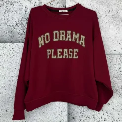 DRAMA H SWEATSHIRT | MERLOT