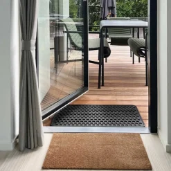 DØRMÅTTE ENSFARVET 40X60 CM | COGNAC