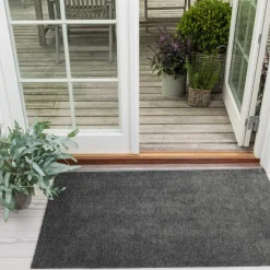 DØRMÅTTE ENSFARVET 67X120 CM | STÅL GRÅ