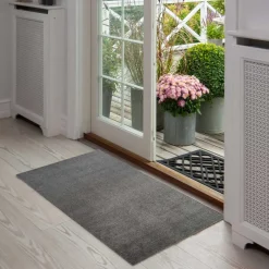 DØRMÅTTE ENSFARVET 67X120 CM | STÅL GRÅ