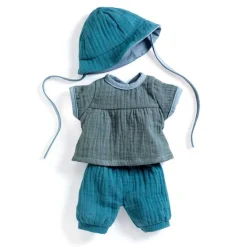 DUKKETØJ SÆT M/HAT - BLÅ