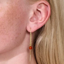 ELLA ØRERINGE | RØD JADE