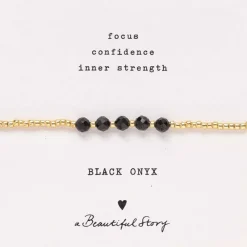 ESSENTIAL BLACK ONYX ARMBÅND
