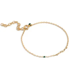 ETTA BRACELET FORGYLDT | PETROL GREEN