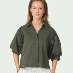ETTA POPLIN SHIRT | ARMY