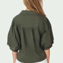 ETTA POPLIN SHIRT | ARMY