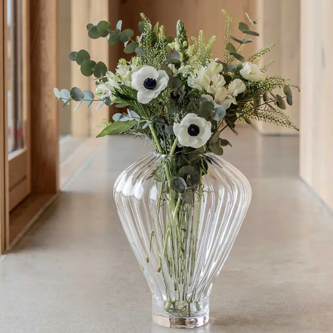 EVELYN VASE LARGE 35 CM | CLEAR