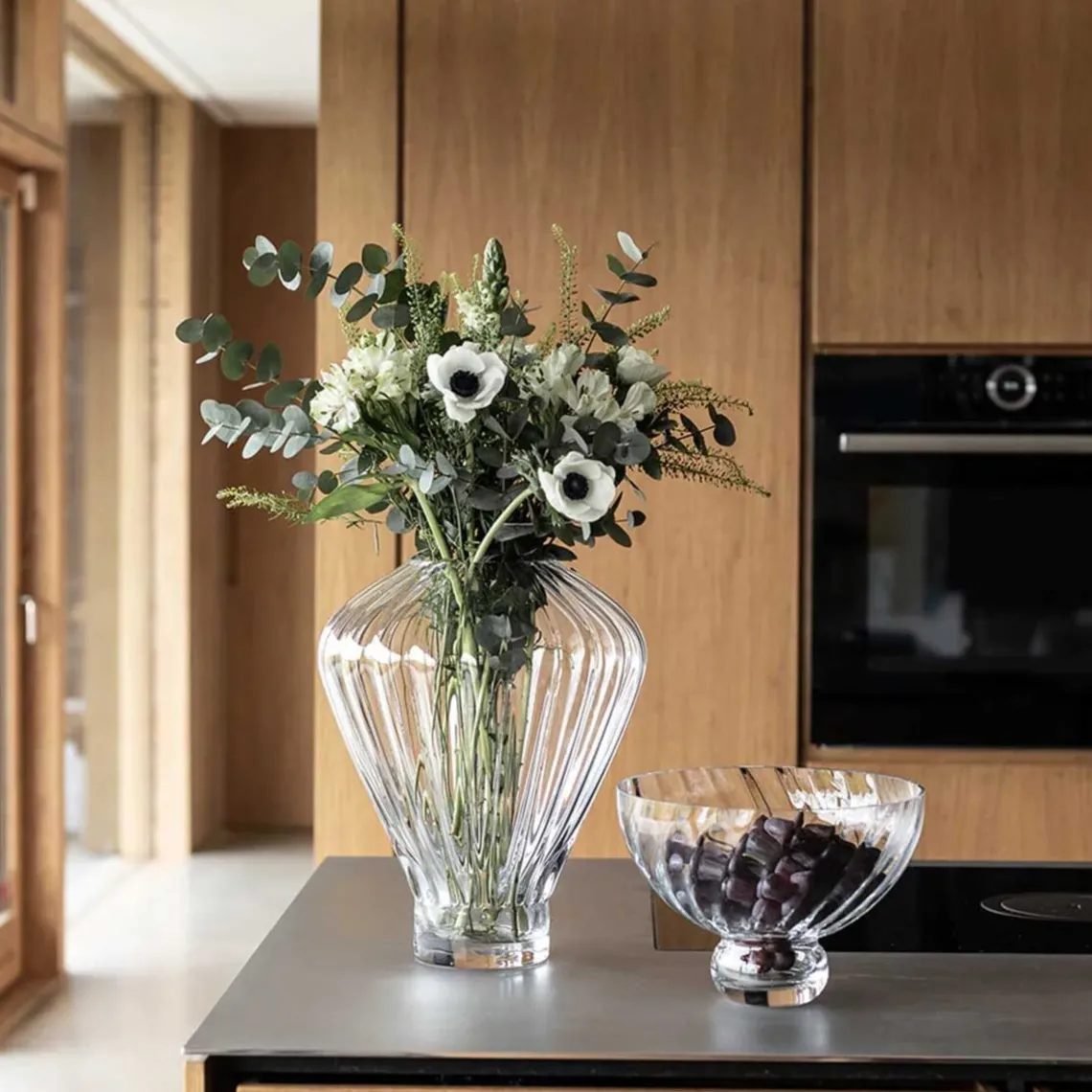 EVELYN VASE LARGE 35 CM | CLEAR