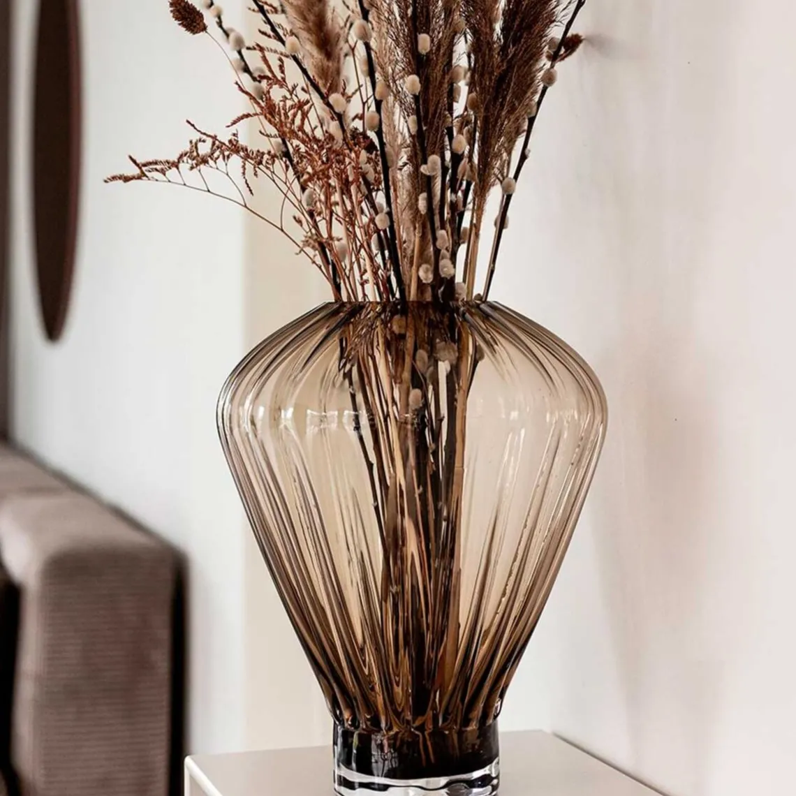 EVELYN VASE LARGE 35 CM | TOPAZ