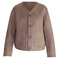 FAKE FUR JAKKE | TAUPE