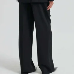 FIQUE STRAIGHT TROUSERS | BLACK