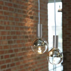 FOIL LAMPEHOLDER/FATNING | ALU M/SILVER CLOUD LEDNING