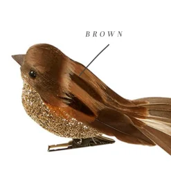 FUGL M/CLIPS 17 CM | BROWN