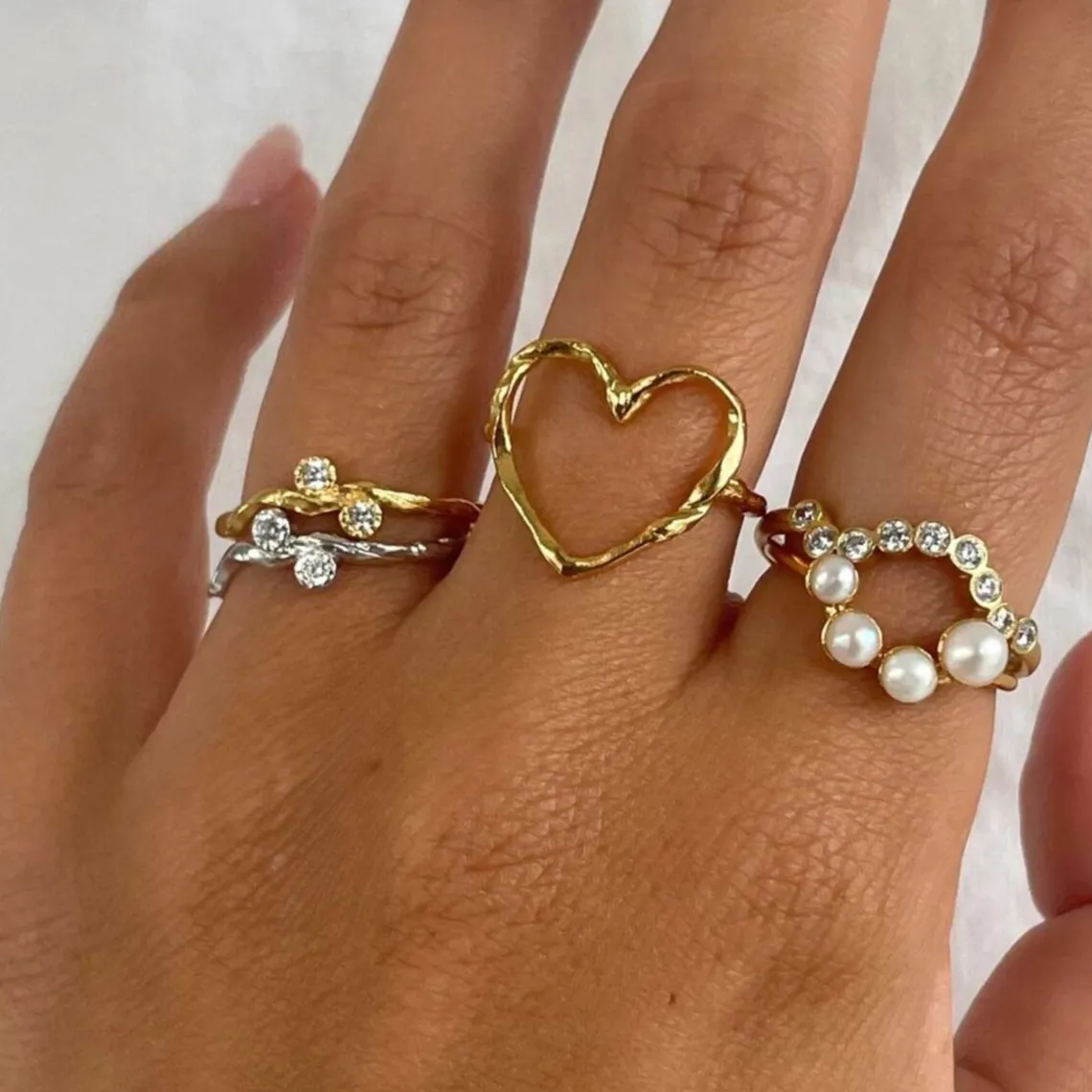 FUNKY HEART RING | SØLV