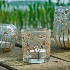 FYRFADSSTAGE I GLAS D10XH13 CM - KLAR M/GRØN