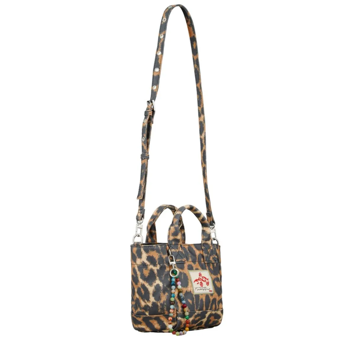 GABBY LEOPA COATED BAG | BLACK