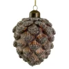GLASKOGLE M/SØLVGLITTER 10CM | SUGARED BROWN