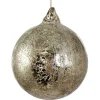 GLASKUGLE ANTIQUE SILVER 8CM