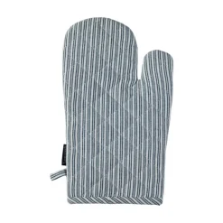 GRILLEHANDSKE M/STIKNING | MØRKEBLÅ/HVID