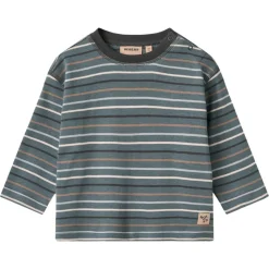 HANS L/S T-SHIRT | BLUE MULTI STRIPE