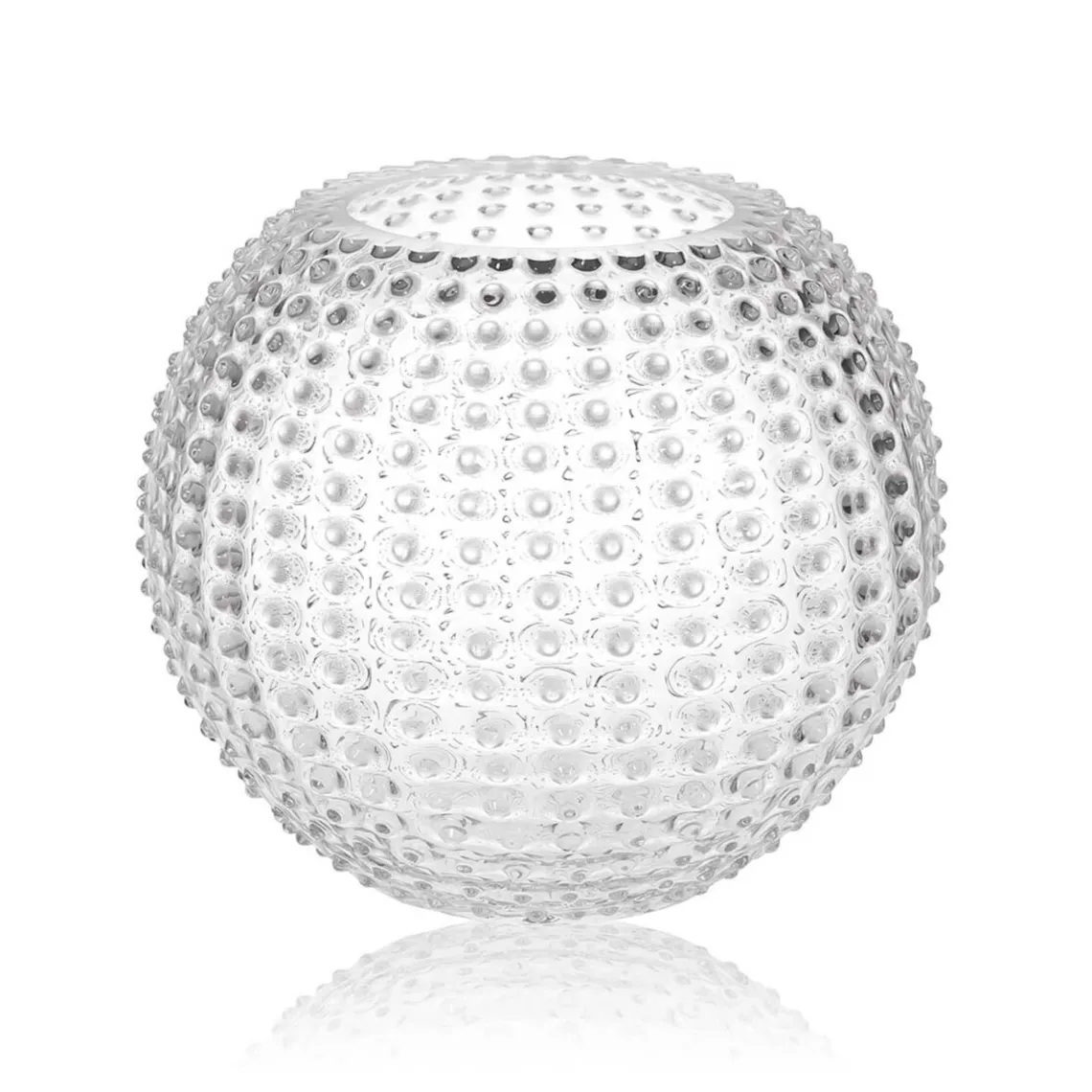 HOBNAIL GLOBE VASE | CRYSTAL