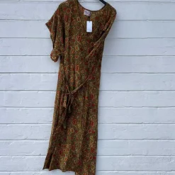 IDA DRESS | OLIVE FLOWER