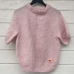 IDA KNIT SHORT SLEEVE FLUFFY | LT. PINK