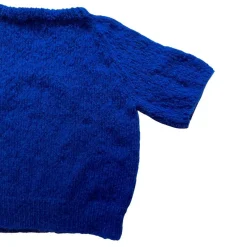 IDA KNIT SHORT SLEEVE FLUFFY | COBOLT BLUE