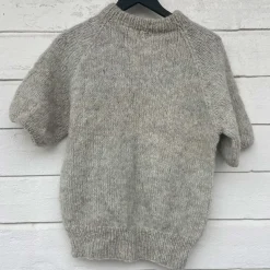 IDA KNIT SHORT SLEEVE FLUFFY | LT. GREY