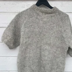 IDA KNIT SHORT SLEEVE FLUFFY | LT. GREY