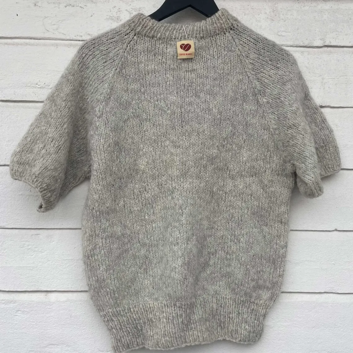 IDA KNIT SHORT SLEEVE FLUFFY | LT. GREY