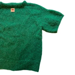 IDA KNIT SHORT SLEEVE FLUFFY | GREEN