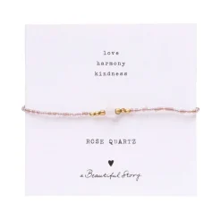 IRIS CARD ROSE QUARTZ BRACELET