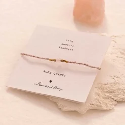 IRIS CARD ROSE QUARTZ BRACELET