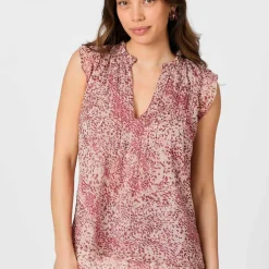 IZAR BLUR GRAPHIC TOP | EVENING ROSE