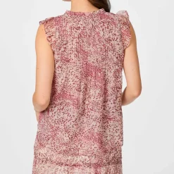 IZAR BLUR GRAPHIC TOP | EVENING ROSE