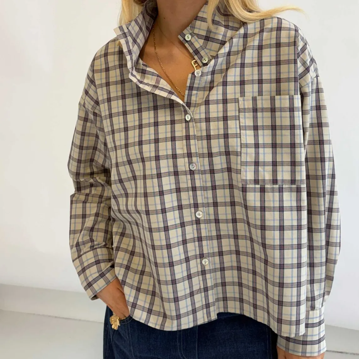 JESSIE CHECK SHIRT | BLUE CHECK