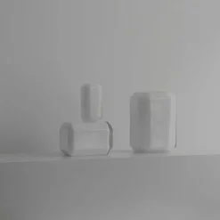 JEWEL VASE H26 CM | OPAL WHITE