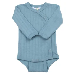 JOHA BODYSTOCKING M/SIDELUKNING | STØVET BLÅ