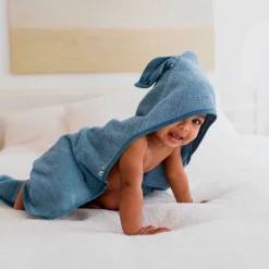 KANGAROO HOODIE TOWEL BABY | PETROL