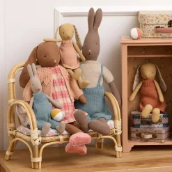 KANIN STR. 3 - BRUN - STRIKKET BLUSE OG OVERALL