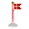 KERAMIK FLAG MOSTER 14 CM | ROSA M/BLÅ FOD