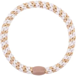 KKNEKKI SLIM ELASTIK | WHITE BEIGE GLITTER STRIPE