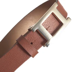 KLASSISK SMALT BÆLTE | DARK COGNAC