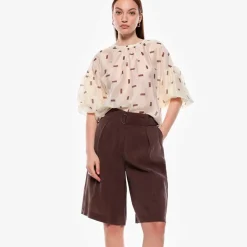 KNEE-LENGTH SHORTS W/BELT | MORO