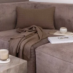 KNITTED PLAID - WAVE | GINGER SNAP