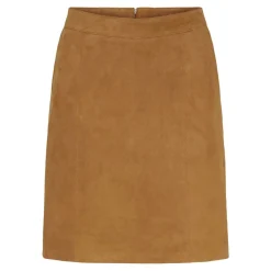 KORT PENCILNEDERDEL I RUSKIND | COGNAC